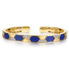 14K Yellow Gold Diamond and Lapis Bangle Bracelet - BG5151-6Y45LP-Gabriel & Co.-Renee Taylor Gallery