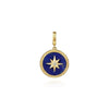 14K Yellow Gold Diamond and Lapis Bujukan Medallion Pendant 18mm - PT6645Y45LP-Gabriel & Co.-Renee Taylor Gallery