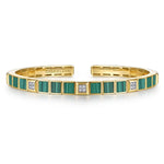 14K Yellow Gold Diamond and Malachite Bangle Bracelet Contemporary Collection - BG5150-62Y45MA-Gabriel & Co.-Renee Taylor Gallery