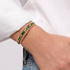 14K Yellow Gold Diamond and Malachite Bujukan Bangle - BG4940-62Y45MA-Gabriel & Co.-Renee Taylor Gallery
