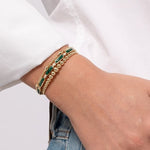 14K Yellow Gold Diamond and Malachite Bujukan Bangle - BG4940-62Y45MA-Gabriel & Co.-Renee Taylor Gallery