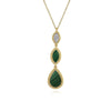 14K Yellow Gold Diamond and Malachite Rope Drop Pendant Necklace - NK7589Y45MA-Gabriel & Co.-Renee Taylor Gallery