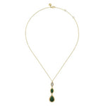 14K Yellow Gold Diamond and Malachite Rope Drop Pendant Necklace - NK7589Y45MA-Gabriel & Co.-Renee Taylor Gallery