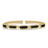 14K Yellow Gold Diamond and Onyx Bangle - BG4940-57Y45OX-Gabriel & Co.-Renee Taylor Gallery