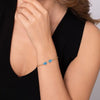 14K Yellow Gold Diamond and Pear Shape Blue Topaz Bujukan Bangle - BG4928-62Y45BT-Gabriel & Co.-Renee Taylor Gallery