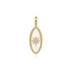 14K Yellow Gold Diamond and White Mother of Pearl Bujukan Oval Shape Medallion Pendant - PT6646Y45WM-Gabriel & Co.-Renee Taylor Gallery
