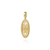 14K Yellow Gold Diamond and White Mother of Pearl Bujukan Oval Shape Medallion Pendant - PT6646Y45WM-Gabriel & Co.-Renee Taylor Gallery