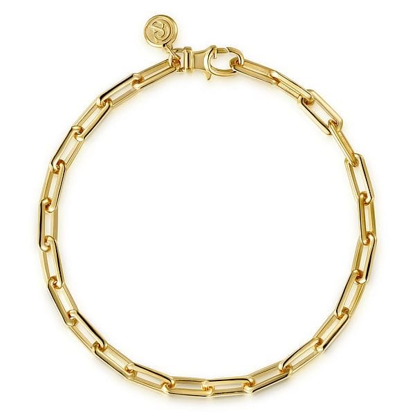 14K Yellow Gold Elongated Chain Bracelet - TBM4520Y4JJJ-Gabriel & Co.-Renee Taylor Gallery