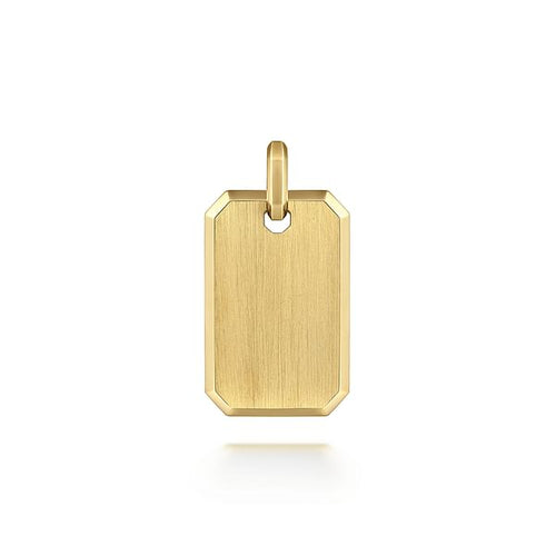 14K Yellow Gold Engravable Dog Tag Pendant - PTM6530Y4JJJ-Gabriel & Co.-Renee Taylor Gallery