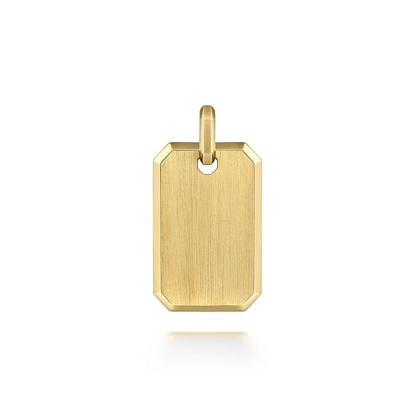 14K Yellow Gold Engravable Dog Tag Pendant - PTM6530Y4JJJ-Gabriel & Co.-Renee Taylor Gallery