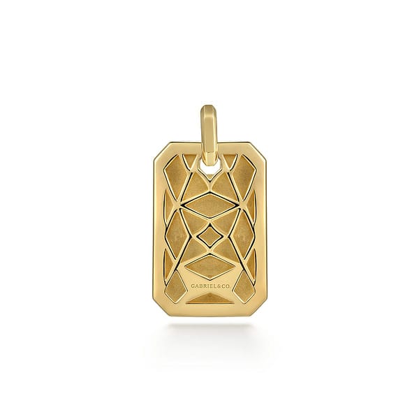 14K Yellow Gold Engravable Dog Tag Pendant - PTM6530Y4JJJ-Gabriel & Co.-Renee Taylor Gallery