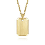 14K Yellow Gold Engravable Dog Tag Pendant - PTM6530Y4JJJ-Gabriel & Co.-Renee Taylor Gallery