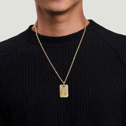 14K Yellow Gold Engravable Dog Tag Pendant - PTM6530Y4JJJ-Gabriel & Co.-Renee Taylor Gallery