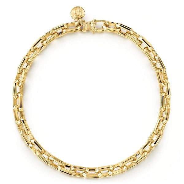 14K Yellow Gold Faceted Chain Bracelet - TBM4516Y4JJJ-Gabriel & Co.-Renee Taylor Gallery