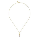 14K Yellow Gold Fresh Water Pearl Bujukan Drop Necklace - NK7289Y4JPL-Gabriel & Co.-Renee Taylor Gallery
