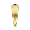 14K Yellow Gold Garnet Mens Ring in Sand Blast Finish - MR20066Y4JGN-Gabriel & Co.-Renee Taylor Gallery