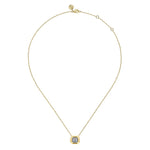 14K Yellow Gold Geometric Baguette and Round Diamond Pendant Necklace - NK7278Y44JJ-Gabriel & Co.-Renee Taylor Gallery