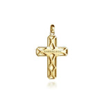 14K Yellow Gold Geometric Cross Pendant - PCM6578Y4JJJ-Gabriel & Co.-Renee Taylor Gallery