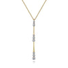 14K Yellow Gold Graduated Diamond Station Drop Y Necklace - NK7209Y45JJ-Gabriel & Co.-Renee Taylor Gallery