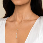 14K Yellow Gold Graduated Diamond Station Drop Y Necklace - NK7209Y45JJ-Gabriel & Co.-Renee Taylor Gallery