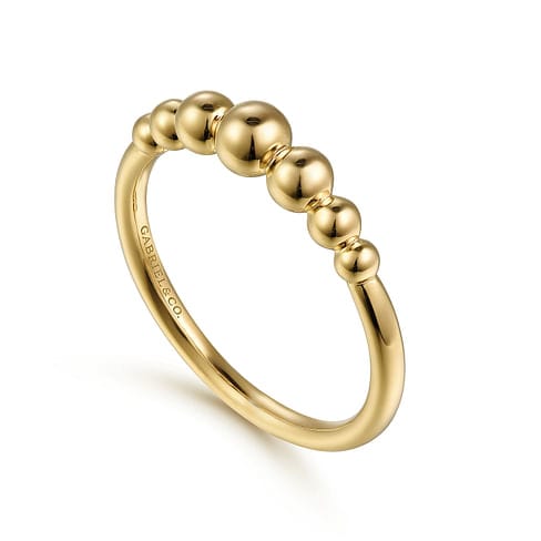 14K Yellow Gold Graduating Bujukan Ring - LR52247Y4JJJ-Gabriel & Co.-Renee Taylor Gallery