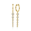 14K Yellow Gold Graduating Diamond Huggie Drop Earrings - EG15066Y45JJ-Gabriel & Co.-Renee Taylor Gallery