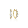 14K Yellow Gold Graduating Diamond Huggie Earrings - EG15131Y45JJ-Gabriel & Co.-Renee Taylor Gallery