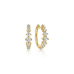 14K Yellow Gold Graduating Diamond Huggie Earrings - EG15131Y45JJ-Gabriel & Co.-Renee Taylor Gallery