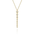 14K Yellow Gold Graduating Vertical Diamond Bar Necklace - NK7579Y45JJ-Gabriel & Co.-Renee Taylor Gallery