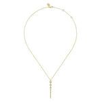 14K Yellow Gold Graduating Vertical Diamond Bar Necklace - NK7579Y45JJ-Gabriel & Co.-Renee Taylor Gallery