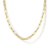 14K Yellow Gold Hollow Paper Clip Chain Necklace - NK6768H-17Y4JJJ-Gabriel & Co.-Renee Taylor Gallery