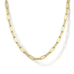 14K Yellow Gold Hollow Paper Clip Chain Necklace - NK6768H-20Y4JJJ-Gabriel & Co.-Renee Taylor Gallery