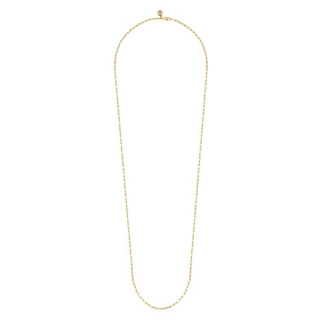 14K Yellow Gold 32" Hollow Paperclip Chain Necklace - NK6768H-32Y4JJJ