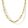 14K Yellow Gold Hollow Paper Clip Chain Necklace - NK6769H-Gabriel & Co.-Renee Taylor Gallery
