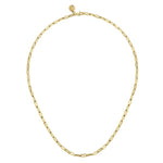 14K Yellow Gold Hollow Paper Clip Chain Necklace - NK6769H-Gabriel & Co.-Renee Taylor Gallery