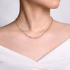 14K Yellow Gold Hollow Paper Clip Chain Necklace - NK6769H-Gabriel & Co.-Renee Taylor Gallery