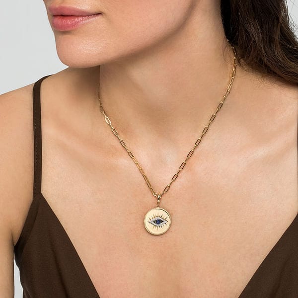14K Yellow Gold Hollow Paper Clip Chain Necklace - NK6769H-Gabriel & Co.-Renee Taylor Gallery