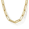 14K Yellow Gold Hollow Paper Clip Chain Necklace - NK6820H-17Y4JJJ-Gabriel & Co.-Renee Taylor Gallery
