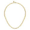 14K Yellow Gold Hollow Paper Clip Chain Necklace - NK6820H-17Y4JJJ-Gabriel & Co.-Renee Taylor Gallery