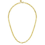 14K Yellow Gold Hollow Paper Clip Chain Necklace - NK6820H-17Y4JJJ-Gabriel & Co.-Renee Taylor Gallery