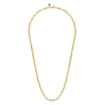 14K Yellow Gold Hollow Paper Clip Chain Necklace - NK6820H-17Y4JJJ-Gabriel & Co.-Renee Taylor Gallery