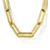 14K Yellow Gold Hollow Paperclip Chain Necklace - NK6821H-17Y4JJJ-Gabriel & Co.-Renee Taylor Gallery