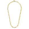 14K Yellow Gold Hollow Paperclip Chain Necklace - NK6821H-17Y4JJJ-Gabriel & Co.-Renee Taylor Gallery