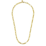 14K Yellow Gold Hollow Paperclip Chain Necklace - NK6821H-17Y4JJJ-Gabriel & Co.-Renee Taylor Gallery