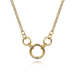 14K Yellow Gold Hollow Tube Link Necklace - NK7360Y4JJJ-Gabriel & Co.-Renee Taylor Gallery