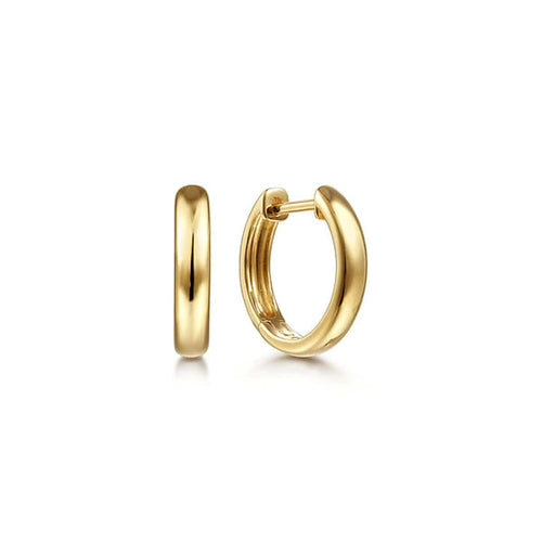 14K Yellow Gold Huggie Earrings - EG14008Y4JJJ-Gabriel & Co.-Renee Taylor Gallery