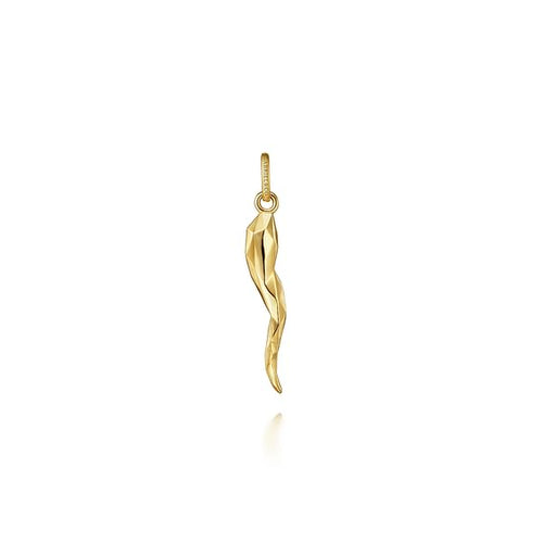 14K Yellow Gold Italian Horn Pendant - PTM6556Y4JJJ-Gabriel & Co.-Renee Taylor Gallery