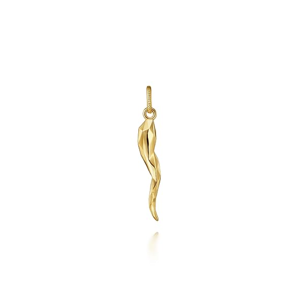 14K Yellow Gold Italian Horn Pendant - PTM6556Y4JJJ-Gabriel & Co.-Renee Taylor Gallery