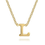 14K Yellow Gold L Initial Necklace - NK6928L-Y4JJJ-Gabriel & Co.-Renee Taylor Gallery