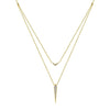 14K Yellow Gold Layered Pavé Diamond Bar and Spike Pendant Necklace - NK6009Y45JJ-Gabriel & Co.-Renee Taylor Gallery